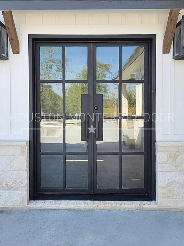 Double French Iron Door - Square Top
